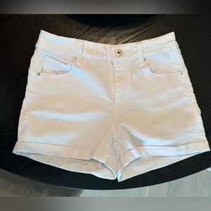 White Stretch Denim Short